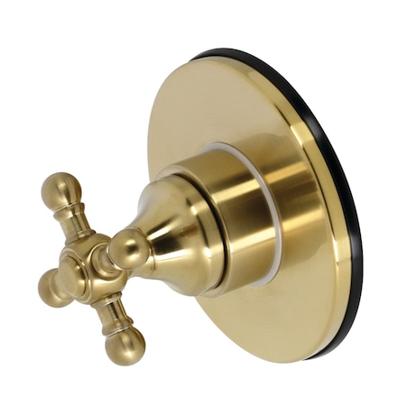Kingston Brass KS3037BX Single-Handle Three-Way Diverter Valve with Trim Kit, Brushed Brass KS3037BX
